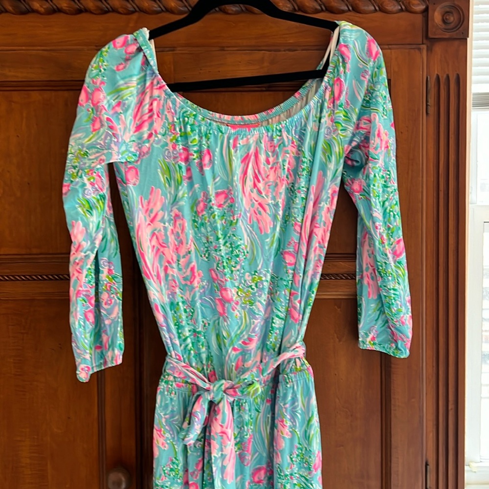 Lilly Pulitzer maxi off shoulder dress